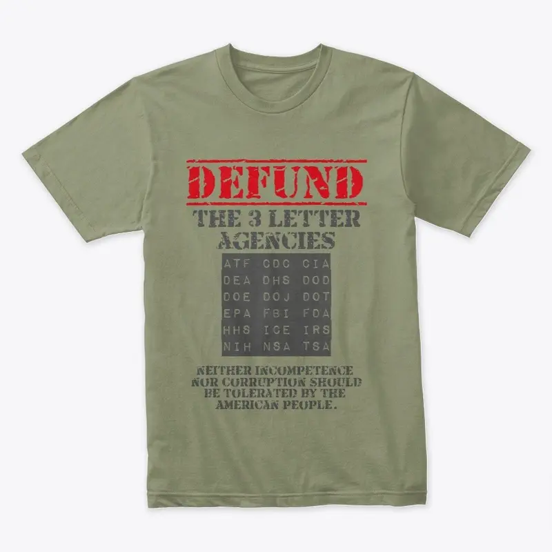 Defund the 3 letters